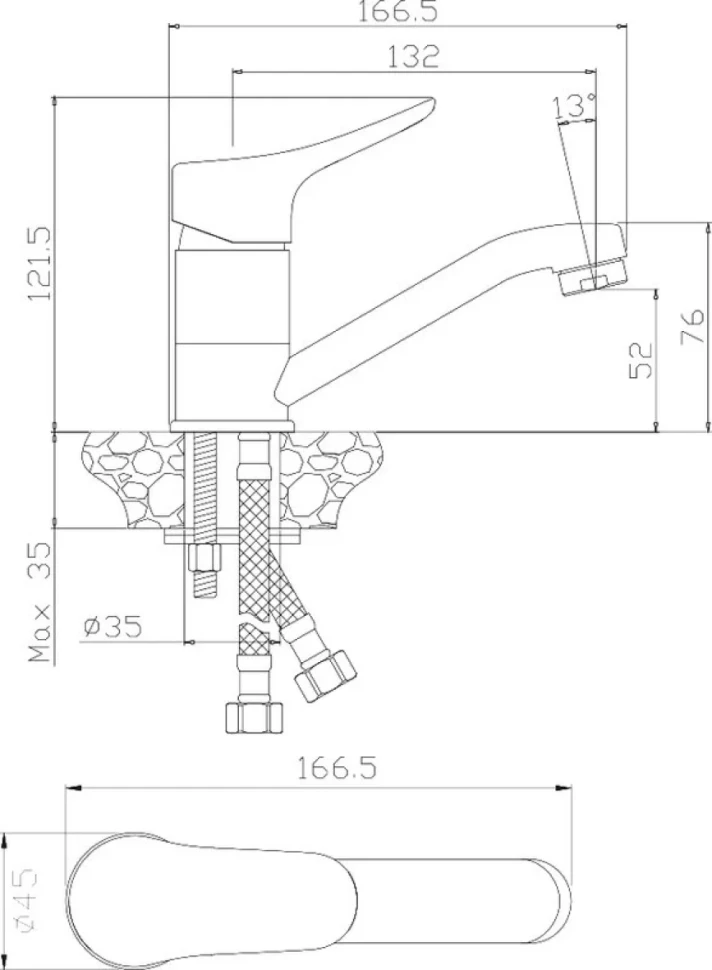 Смеситель для раковины Olive'S Arriba 09110AR