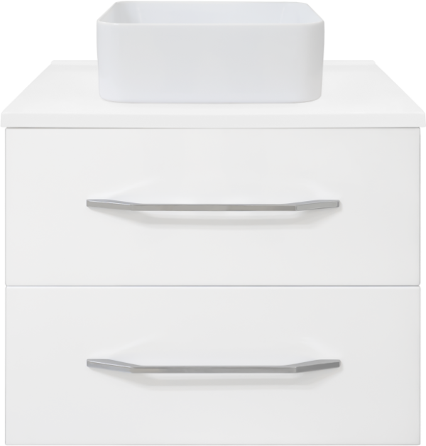 Тумба под раковину со столешницей Misty Челси 60 2 ящика, белая