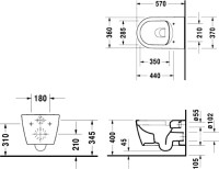 Унитаз подвесной Duravit ME by Starck 45290900A1 с микролифтом