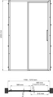 Душевая дверь в нишу Wasserkraft Lopau 32S 05L 120 см, L