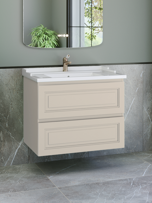 Тумба с раковиной Caprigo Wales 80 беж лайт