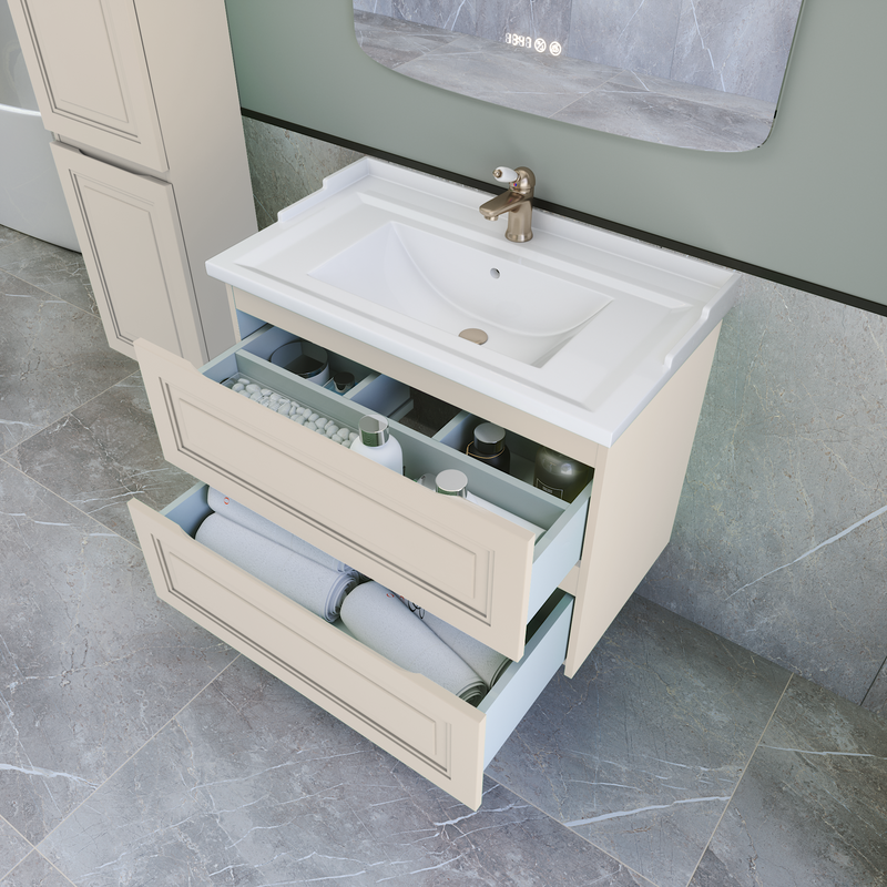 Тумба с раковиной Caprigo Wales 80 беж лайт