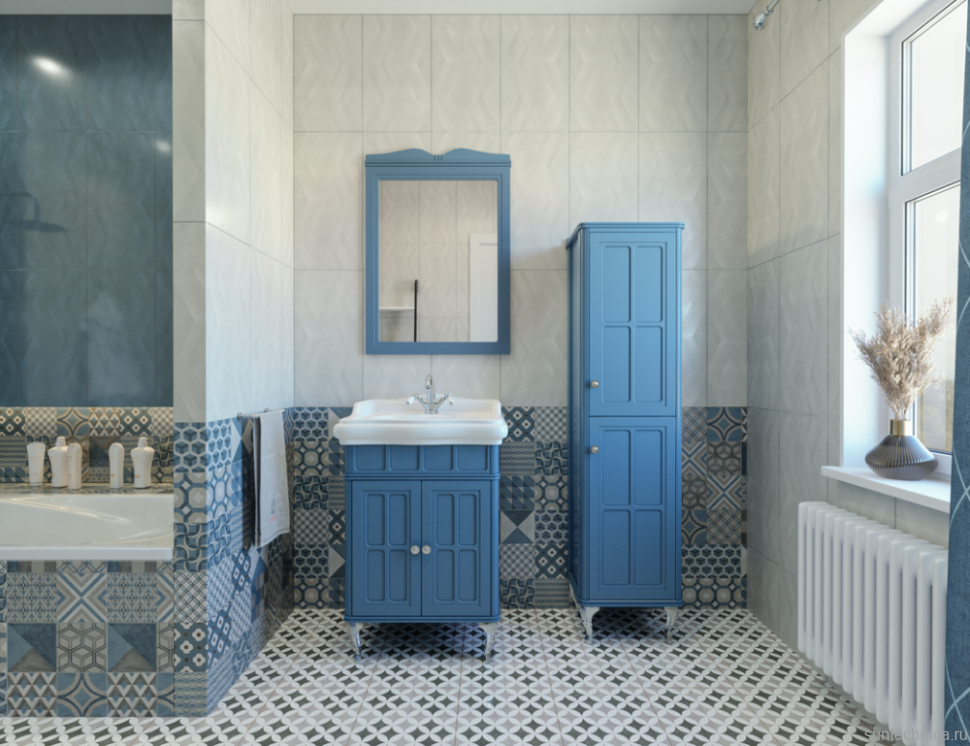 Мебель для ванной комнаты Caprigo Borgo 60 бриллиантово-синяя