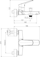 Смеситель для ванны с душем Cersanit Flavis 63035