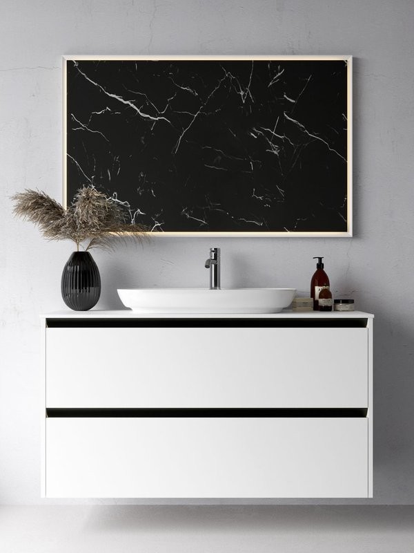 Зеркало Allen Brau Activity 100 с подсветкой, матовое белое