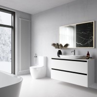 Зеркало Allen Brau Activity 100 с подсветкой, матовое белое