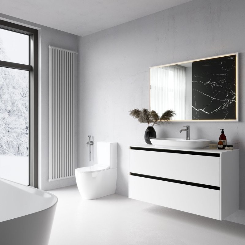 Зеркало Allen Brau Activity 100 с подсветкой, матовое белое