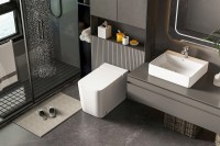 Умный унитаз напольный Abber Rechteck AC1212P импульсный смыв, с микролифтом