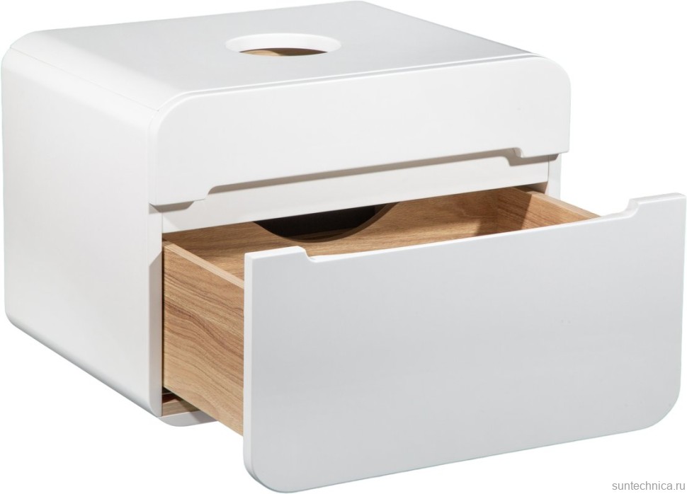 Тумба с раковиной Runo Ницца 60 белая, раковина Ovale 50