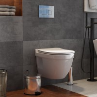 Унитаз подвесной Teymi Vitra Pro T40806 с микрофлитом, безободковый, белый