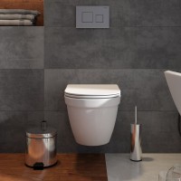Унитаз подвесной Teymi Vitra Pro T40806 с микрофлитом, безободковый, белый