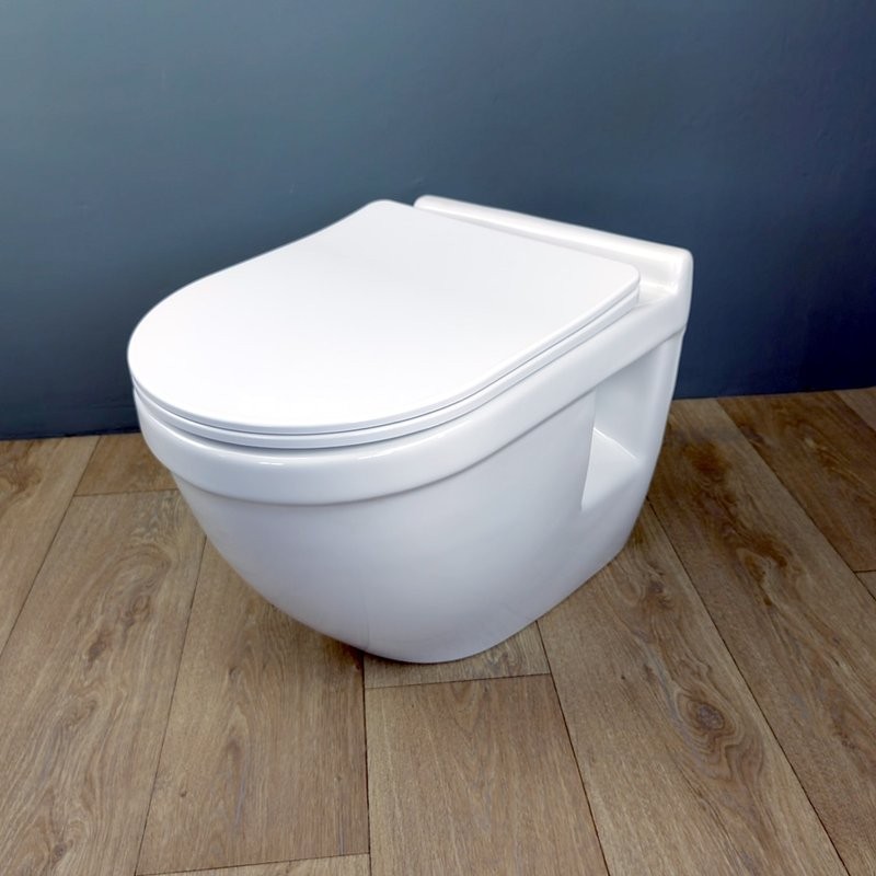 Унитаз подвесной Teymi Vitra Pro T40806 с микрофлитом, безободковый, белый