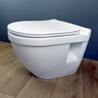 Унитаз подвесной Teymi Vitra Pro T40806 с микрофлитом, безободковый, белый