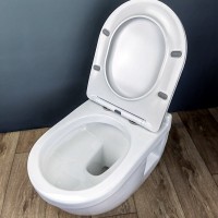 Унитаз подвесной Teymi Vitra Pro T40806 с микрофлитом, безободковый, белый