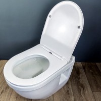 Унитаз подвесной Teymi Vitra Pro T40806 с микрофлитом, безободковый, белый