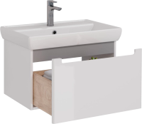 Мебель для ванной комнаты Lemark Buno mini 70 белая глянцевая, 1 ящик