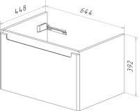 Мебель для ванной комнаты Lemark Buno mini 70 белая глянцевая, 1 ящик