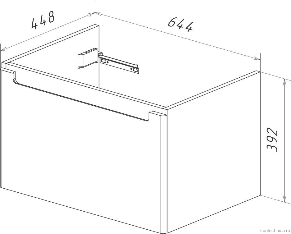 Мебель для ванной комнаты Lemark Buno mini 70 белая глянцевая, 1 ящик