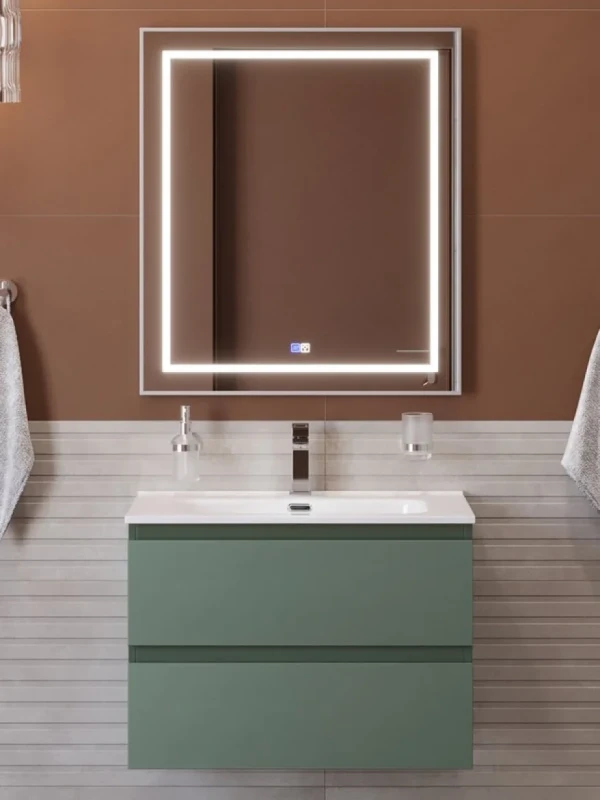 Мебель для ванной комнаты BelBagno Kraft 39 70 подвесная, матовая еловая, раковина bb700/390etl