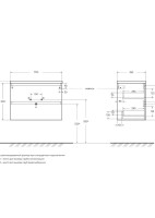 Мебель для ванной комнаты BelBagno Kraft 39 70 подвесная, матовая еловая, раковина bb700/390etl