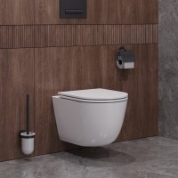 Унитаз подвесной Cezares Relax CZR-38088-49-TH-TOR/SC безободковый, белый