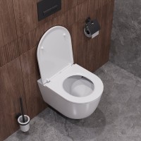 Унитаз подвесной Cezares Relax CZR-38088-49-TH-TOR/SC безободковый, белый
