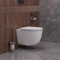 Унитаз подвесной Cezares Relax CZR-38088-49-TH-TOR/SC безободковый, белый