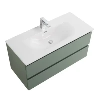 Мебель для ванной комнаты BelBagno Kraft 100 подвесная, матовая еловая, раковина bb-8099-100