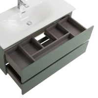 Мебель для ванной комнаты BelBagno Kraft 100 подвесная, матовая еловая, раковина bb-8099-100