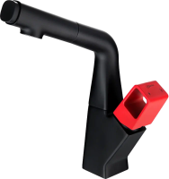 Смеситель для кухни Lemark Soul LM6008BR черный, красный