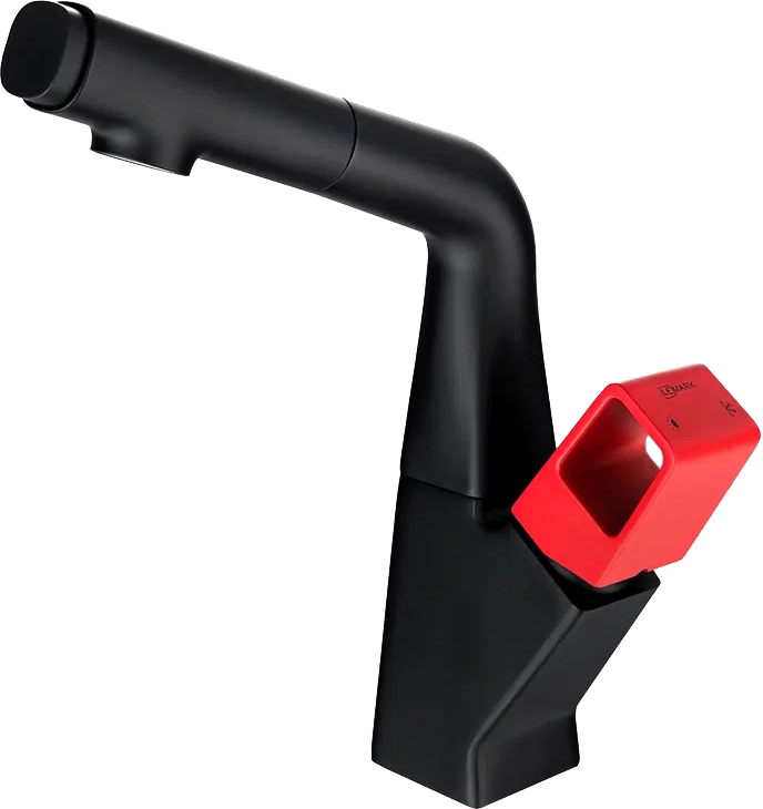 Смеситель для кухни Lemark Soul LM6008BR черный, красный