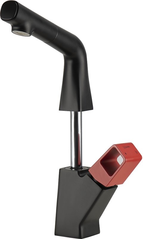Смеситель для кухни Lemark Soul LM6008BR черный, красный