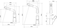 Смеситель для кухни Lemark Soul LM6008BR черный, красный