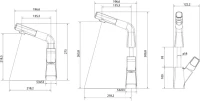 Смеситель для кухни Lemark Soul LM6008BR черный, красный Смеситель для кухни Lemark Soul LM6008BR черный, красный