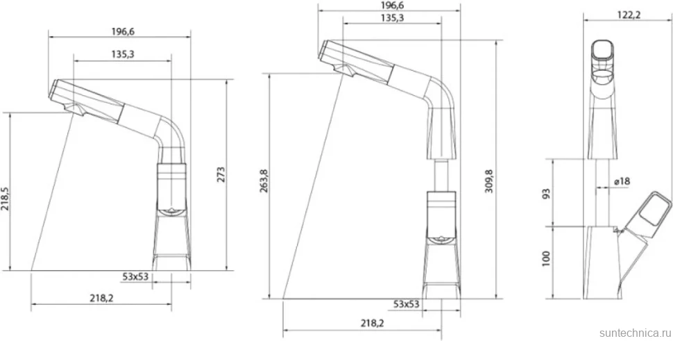 Смеситель для кухни Lemark Soul LM6008BR черный, красный