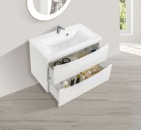Мебель для ванной комнаты Vincea Mia 80 белая глянцевая