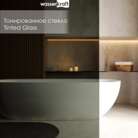 Душевая перегородка Wasserkraft Rur 30W 90 см, профиль хром, стекло тонированное