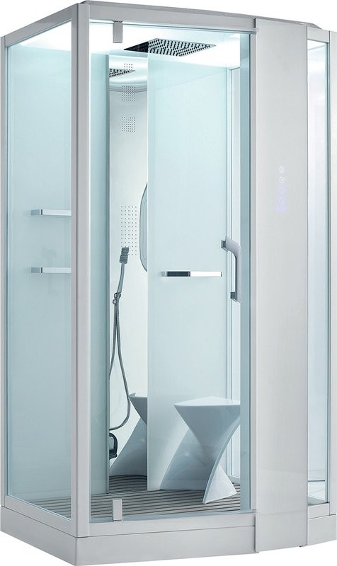 Душевая кабина Orans SR-89105RS белая, с хамамом и сиденьем