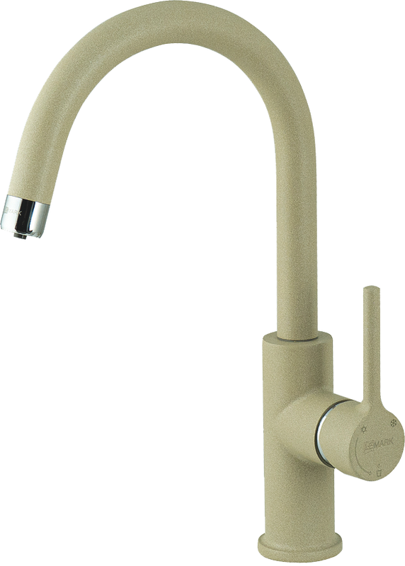 Комплект Мойка Lemark Hanka 570 9910014 бежевая + Смеситель Comfort LM3073PBG бежевый