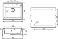 Комплект Мойка Lemark Hanka 570 9910014 бежевая + Смеситель Comfort LM3073PBG бежевый