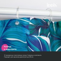 Штора для ванной IDDIS Base BF05P18i11 180х200, листва