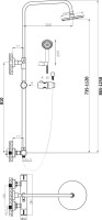 Душевая стойка Agger Thermo A2451244 черная