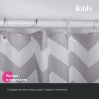 Штора для ванной IDDIS Base BR02P18i11 180х200, серая