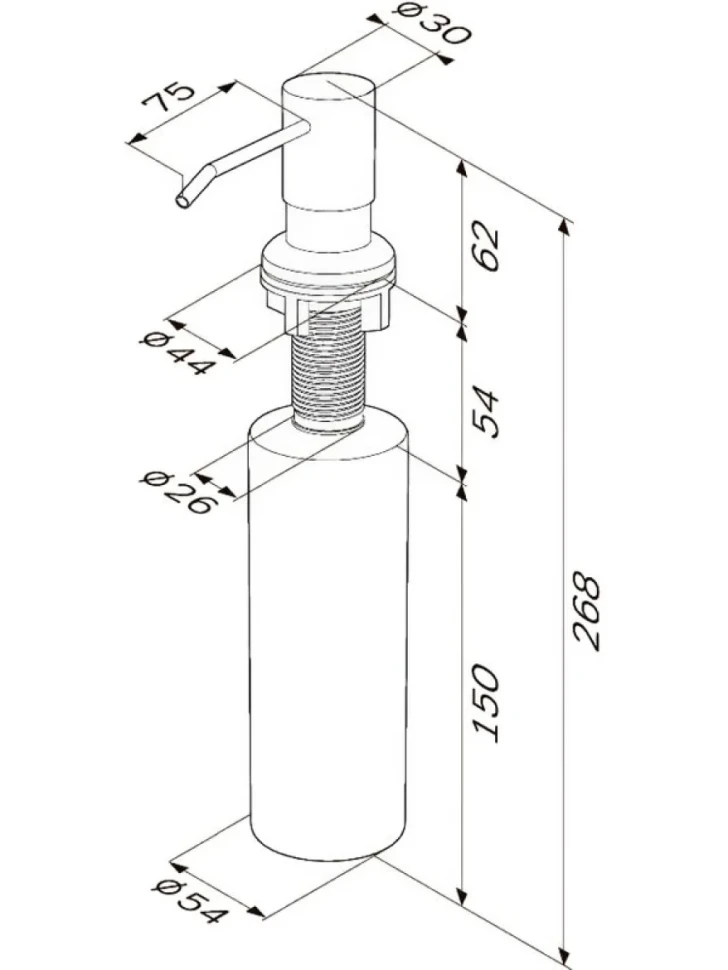 Дозатор для кухонной мойки AM.PM X-Joy A8437100 хром