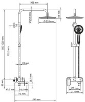 Душевая стойка Wasserkraft Mindel A18501