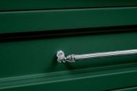 Мебель для ванной комнаты ValenHouse Эстетика 80, зеленая, подвесная, ручки хром, раковина Модерн