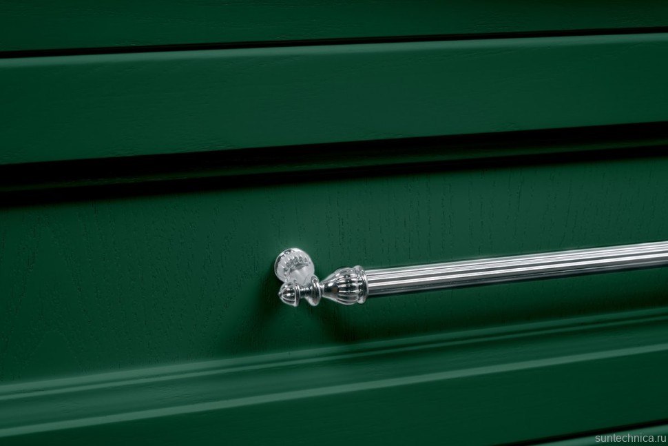 Мебель для ванной комнаты ValenHouse Эстетика 80, зеленая, подвесная, ручки хром, раковина Модерн