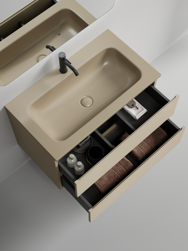 Мебель для ванной комнаты Sancos Folk 80 подвесная, капучино