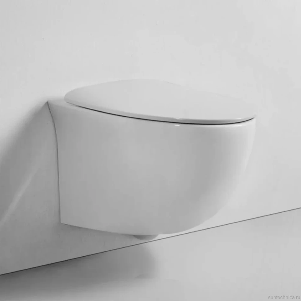 Комплект Унитаз подвесной BOND Oval F05-10 безободковый, с микролифтом + Инсталляция TECE Base 9400413 4 в 1 с кнопкой смыва