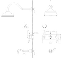Душевой комплект Boheme Tradizionale Chromo 268 С ВНУТРЕННЕЙ ЧАСТЬЮ
